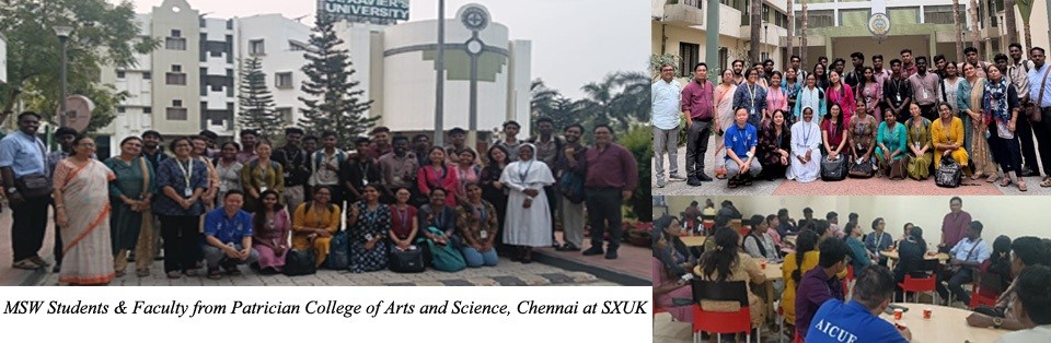 Social Work Students from Partician College, Chennai visit SXUK